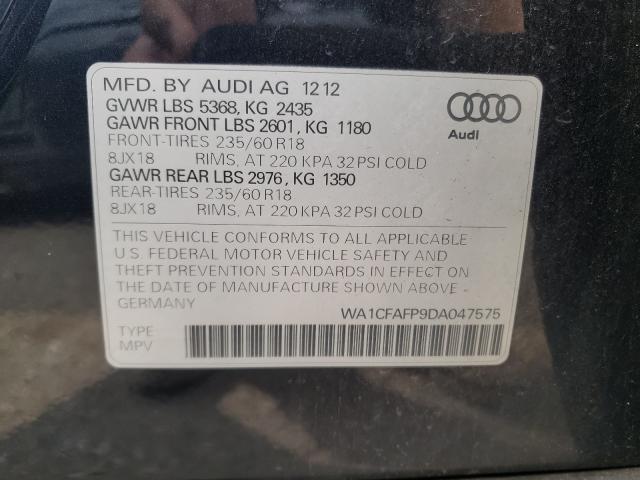 Photo 10 from auction – 2013 AUDI Q5 PREMIUM with VIN WA1CFAFP9DA047575