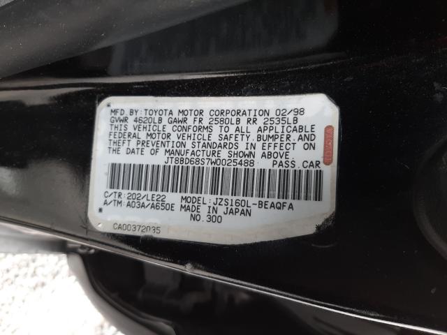 Photo 10 from auction – 1998 LEXUS GS 300 with VIN JT8BD68S7W0025488