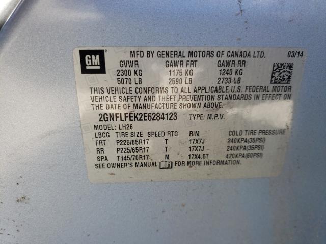 Photo 10 from auction – 2014 CHEVROLET EQUINOX LT with VIN 2GNFLFEK2E6284123