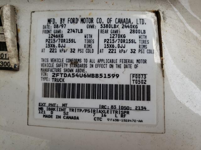 Photo 10 from auction – 1998 FORD WINDSTAR with VIN 2FTDA54U6WBB51599