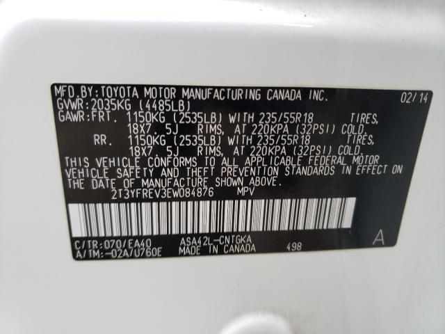 Photo 10 from auction – 2014 TOYOTA RAV4 LIMIT with VIN 2T3YFREV3EW084876