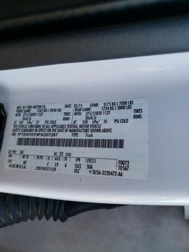 Photo 10 from auction – 2015 FORD F150 SUPER with VIN 1FTEW1EF9FKD07297