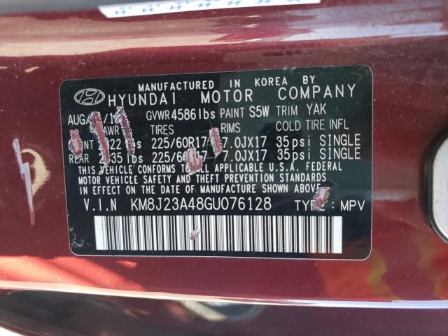 Photo 10 from auction – 2016 HYUNDAI TUCSON SE with VIN KM8J23A48GU076128