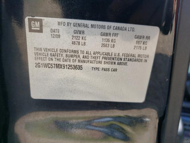 Photo 10 from auction – 2009 CHEVROLET IMPALA 2LT with VIN 2G1WC57MX91253635