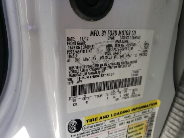 Photo 10 from auction – 2013 FORD EXPEDITION with VIN 1FMJK1H59DEF18133