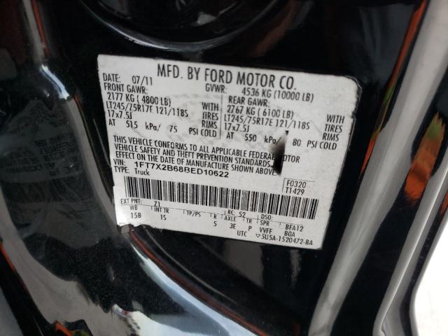 Photo 10 from auction – 2011 FORD F250 SUPER with VIN 1FT7X2B68BED10622