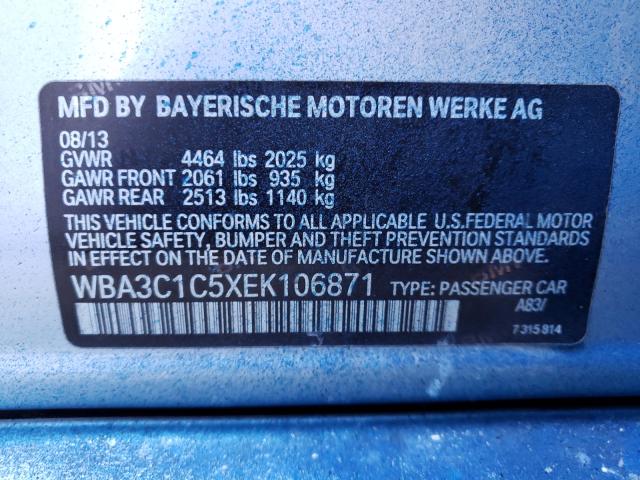 Photo 10 from auction – 2014 BMW 328 I SULE with VIN WBA3C1C5XEK106871