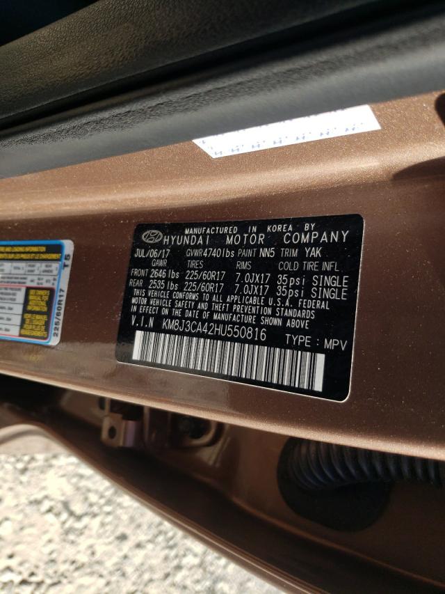 Photo 10 from auction – 2017 HYUNDAI TUCSON LIM with VIN KM8J3CA42HU550816