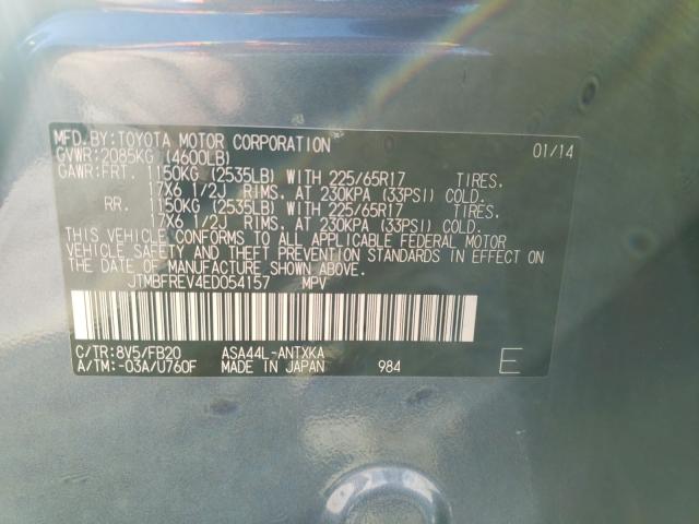 Photo 10 from auction – 2014 TOYOTA RAV4 LE with VIN JTMBFREV4ED054157