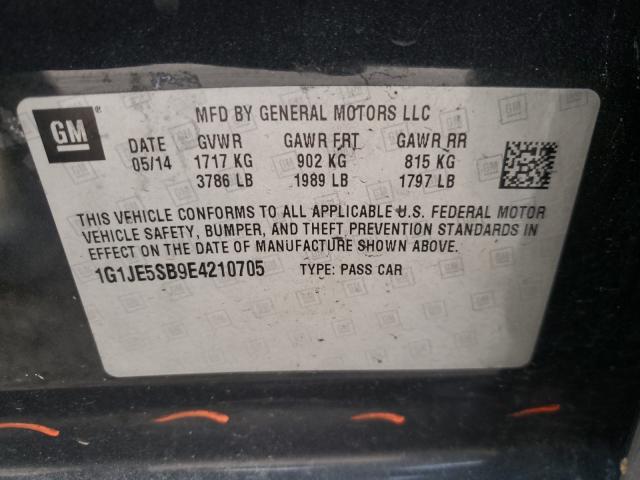 Photo 10 from auction – 2014 CHEVROLET SONIC LTZ with VIN 1G1JE5SB9E4210705