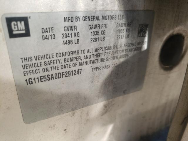 Photo 10 from auction – 2013 CHEVROLET MALIBU 2LT with VIN 1G11E5SA0DF291247