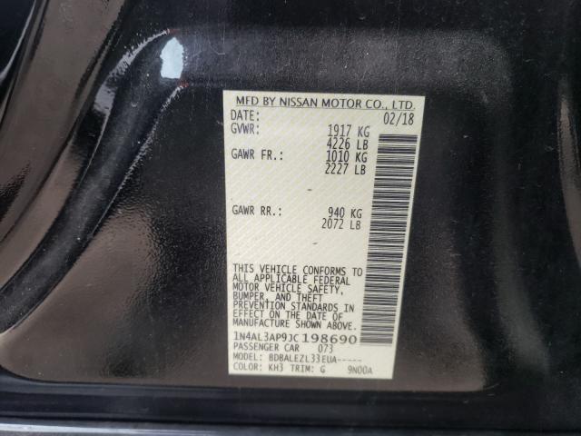 Photo 10 from auction – 2018 NISSAN ALTIMA 2.5 with VIN 1N4AL3AP9JC198690