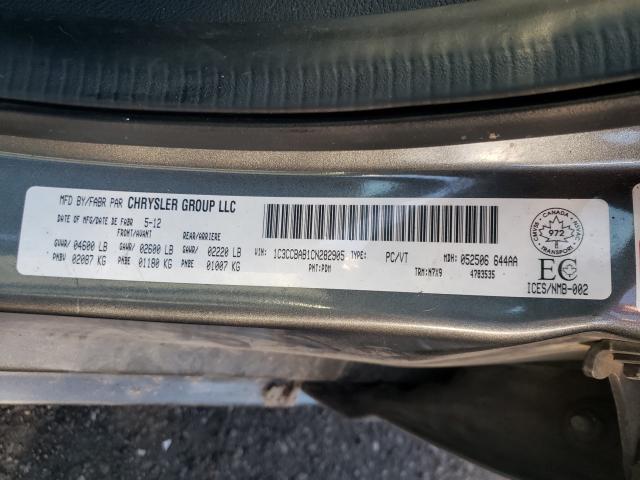 Photo 10 from auction – 2012 CHRYSLER 200 LX with VIN 1C3CCBAB1CN282905