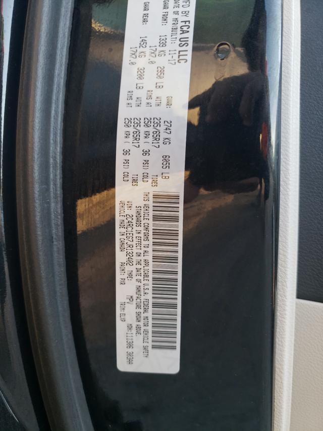 Photo 10 from auction – 2018 CHRYSLER PACIFICA T with VIN 2C4RC1EG7JR132402