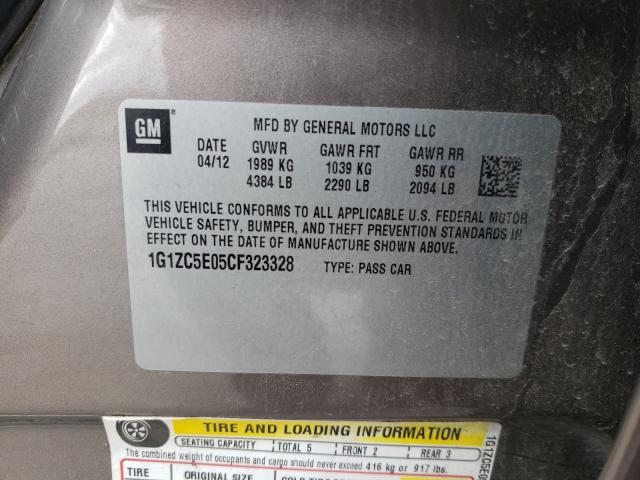 Photo 10 from auction – 2012 CHEVROLET MALIBU 1LT with VIN 1G1ZC5E05CF323328