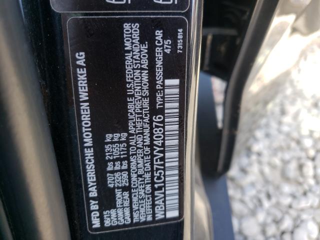Photo 10 from auction – 2015 BMW X1 XDRIVE2 with VIN WBAVL1C57FVY40876