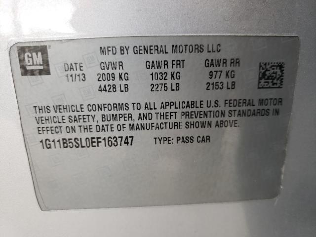 Photo 10 from auction – 2014 CHEVROLET MALIBU LS with VIN 1G11B5SL0EF163747