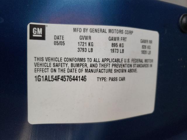 Photo 10 from auction – 2005 CHEVROLET COBALT LS with VIN 1G1AL54F457644146