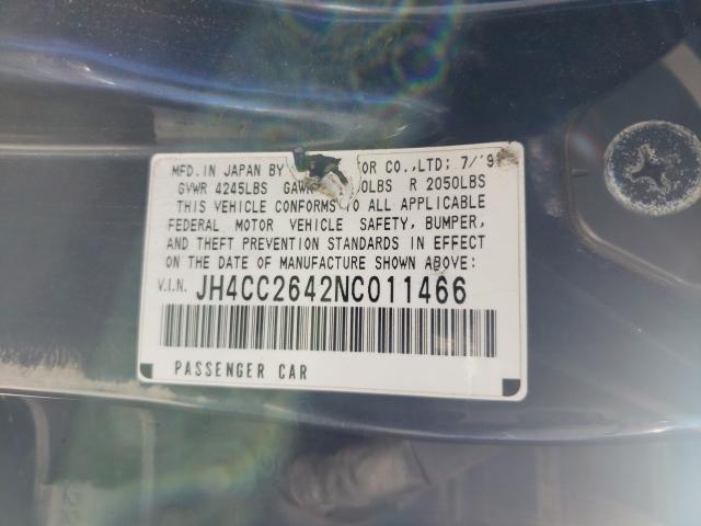 Photo 10 from auction – 1992 ACURA VIGOR LS with VIN JH4CC2642NC011466