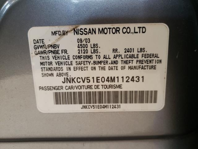 Photo 10 from auction – 2004 INFINITI G35 with VIN JNKCV51E04M112431