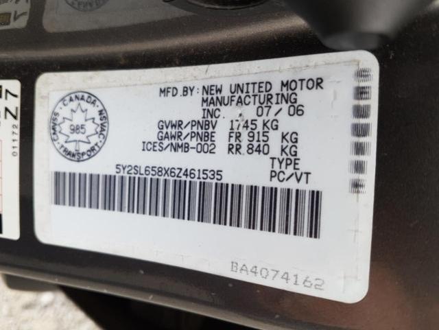 Photo 9 from auction – 2006 PONTIAC VIBE with VIN 5Y2SL658X6Z461535