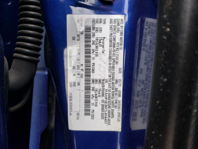 Photo 10 from auction – 2012 FORD FOCUS S with VIN 1FAHP3E26CL434457