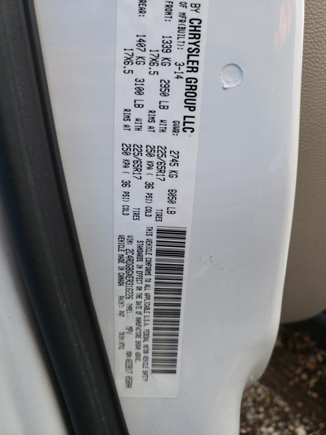 Photo 10 from auction – 2014 DODGE GRAND CARA with VIN 2C4RDGBGXER316226