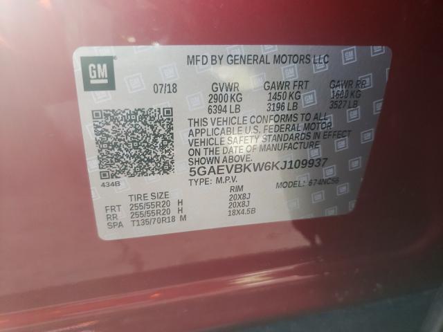 Photo 10 from auction – 2019 BUICK ENCLAVE PR with VIN 5GAEVBKW6KJ109937
