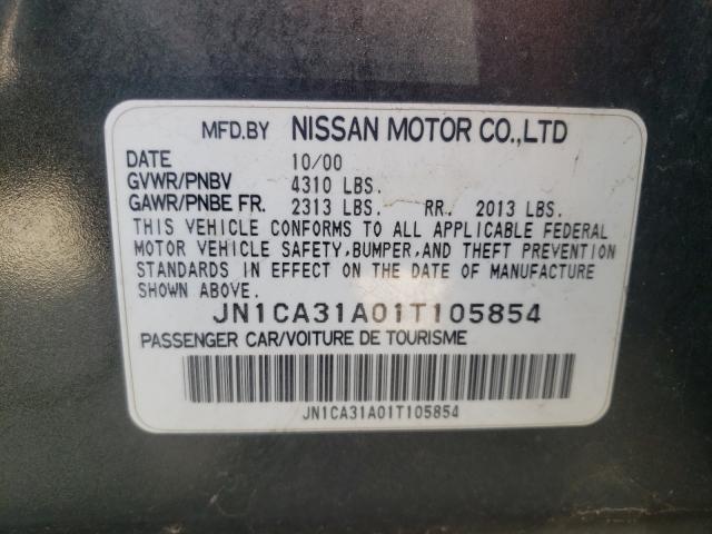 Photo 10 from auction – 2001 NISSAN MAXIMA with VIN JN1CA31A01T105854