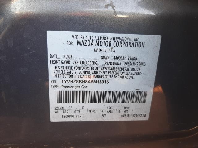 Photo 10 from auction – 2010 MAZDA 6 I with VIN 1YVHZ8BH8A5M15916