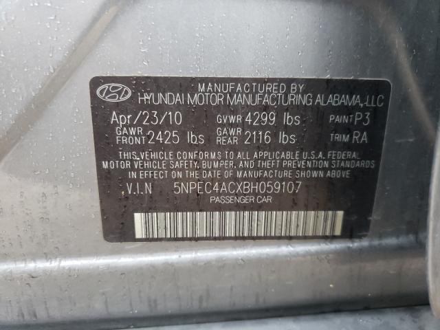 Photo 10 from auction – 2011 HYUNDAI SONATA SE with VIN 5NPEC4ACXBH059107