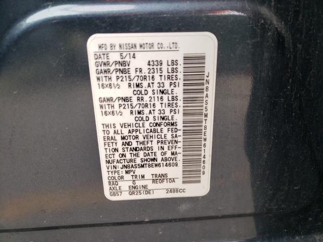 Photo 10 from auction – 2014 NISSAN ROGUE SELE with VIN JN8AS5MT8EW614609