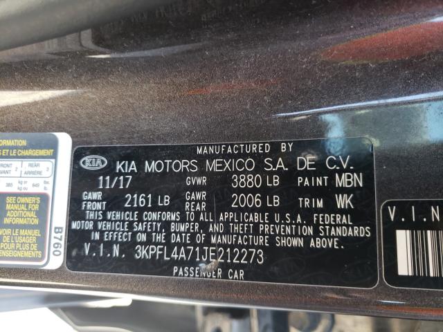 Photo 10 from auction – 2018 KIA FORTE LX with VIN 3KPFL4A71JE212273