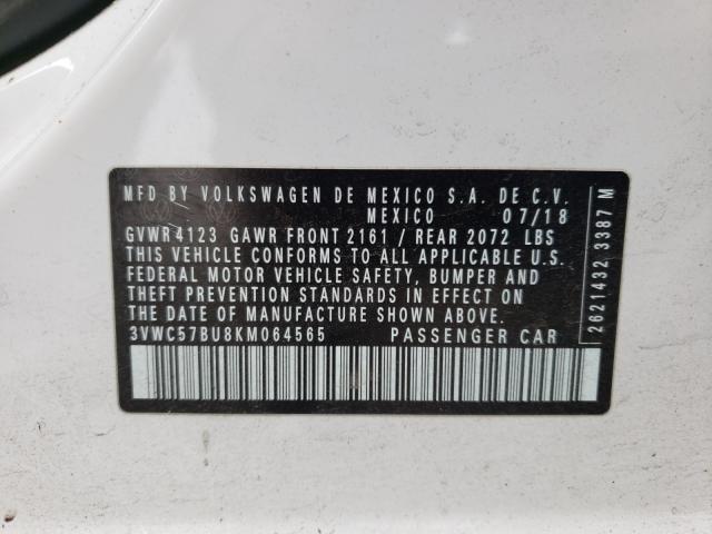 Photo 10 from auction – 2019 VOLKSWAGEN JETTA S with VIN 3VWC57BU8KM064565
