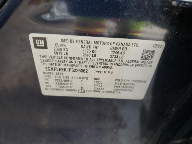 Photo 10 from auction – 2015 CHEVROLET EQUINOX LS with VIN 2GNFLEEK1F6235362