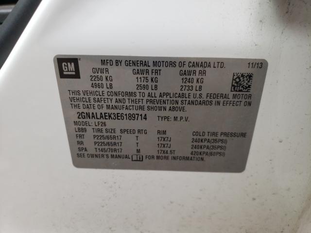 Photo 10 from auction – 2014 CHEVROLET EQUINOX LS with VIN 2GNALAEK3E6189714