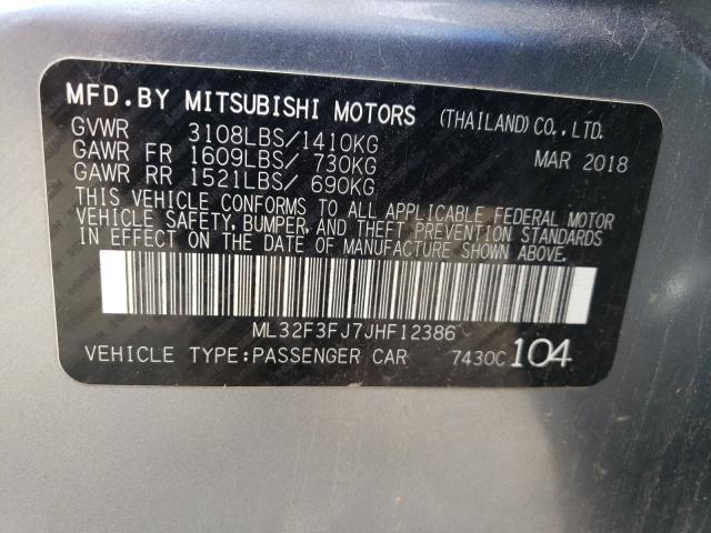 Photo 10 from auction – 2018 MITSUBISHI MIRAGE G4 with VIN ML32F3FJ7JHF12386