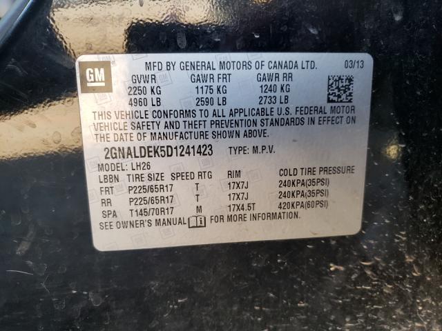 Photo 10 from auction – 2013 CHEVROLET EQUINOX LT with VIN 2GNALDEK5D1241423