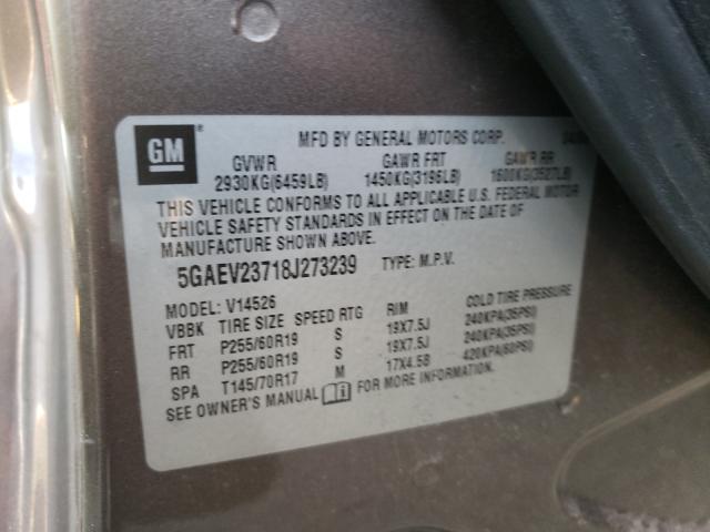 Photo 10 from auction – 2008 BUICK ENCLAVE CX with VIN 5GAEV23718J273239