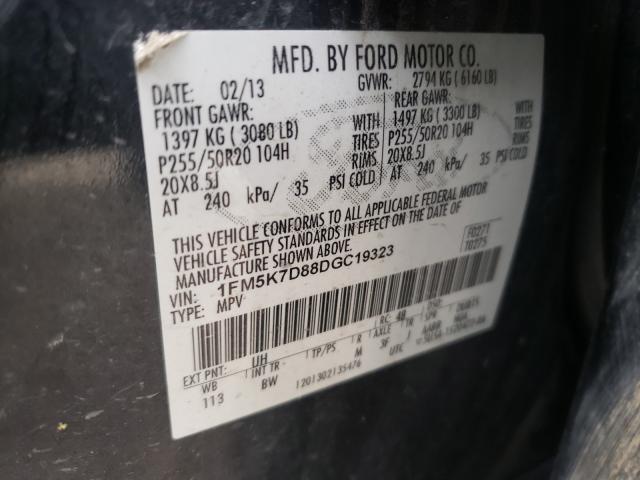 Photo 10 from auction – 2013 FORD EXPLORER X with VIN 1FM5K7D88DGC19323