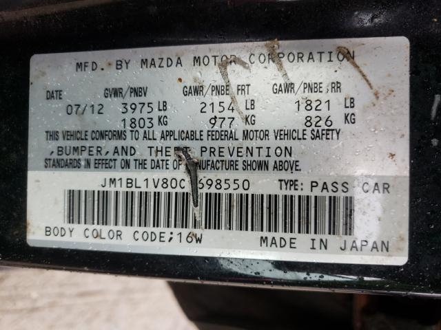 Photo 10 from auction – 2012 MAZDA 3 I with VIN JM1BL1V80C1698550