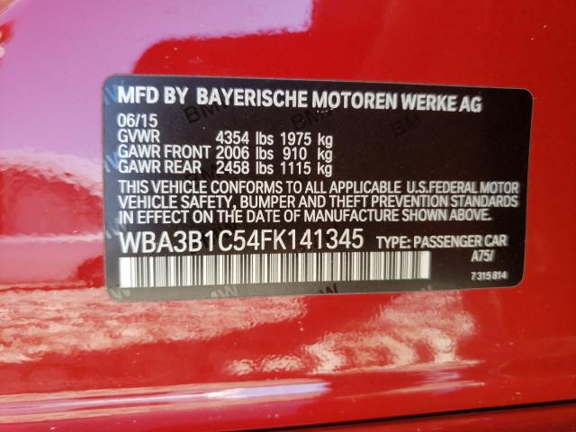Photo 10 from auction – 2015 BMW 320 I with VIN WBA3B1C54FK141345