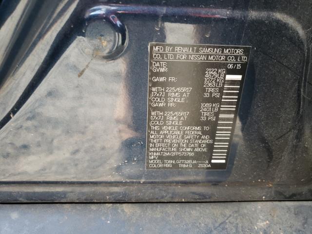 Photo 10 from auction – 2015 NISSAN ROGUE S with VIN KNMAT2MV2FP573768