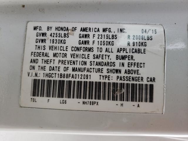 Photo 10 from auction – 2015 HONDA ACCORD EXL with VIN 1HGCT1B88FA012091