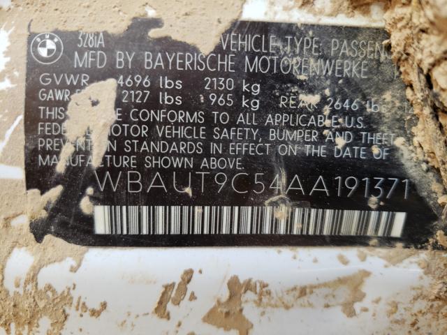 Photo 10 from auction – 2010 BMW 328 I with VIN WBAUT9C54AA191371