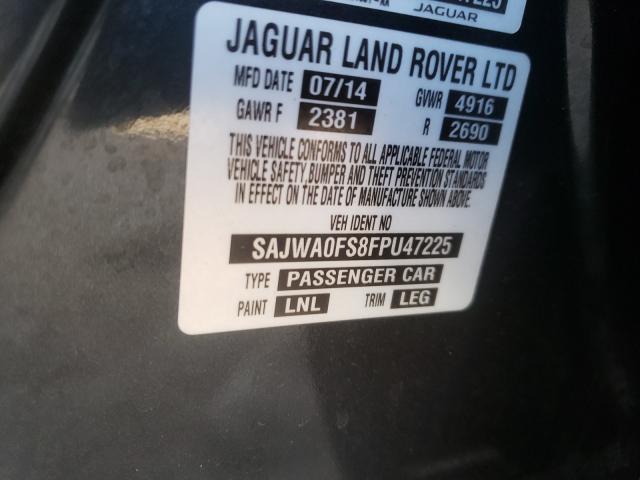 Photo 10 from auction – 2015 JAGUAR XF 2.0T PR with VIN SAJWA0FS8FPU47225
