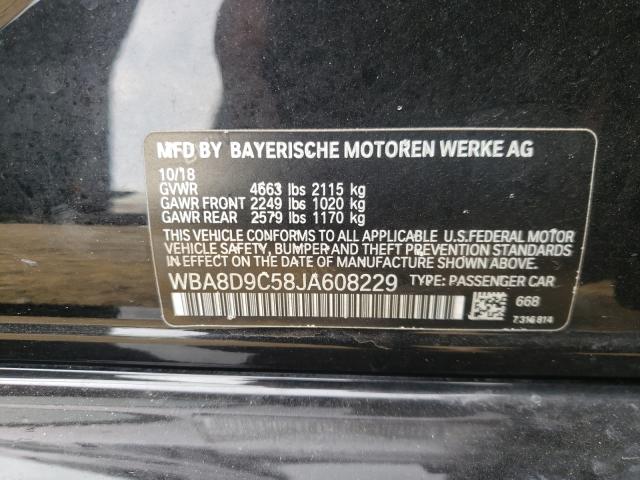 Photo 10 from auction – 2018 BMW 330I with VIN WBA8D9C58JA608229