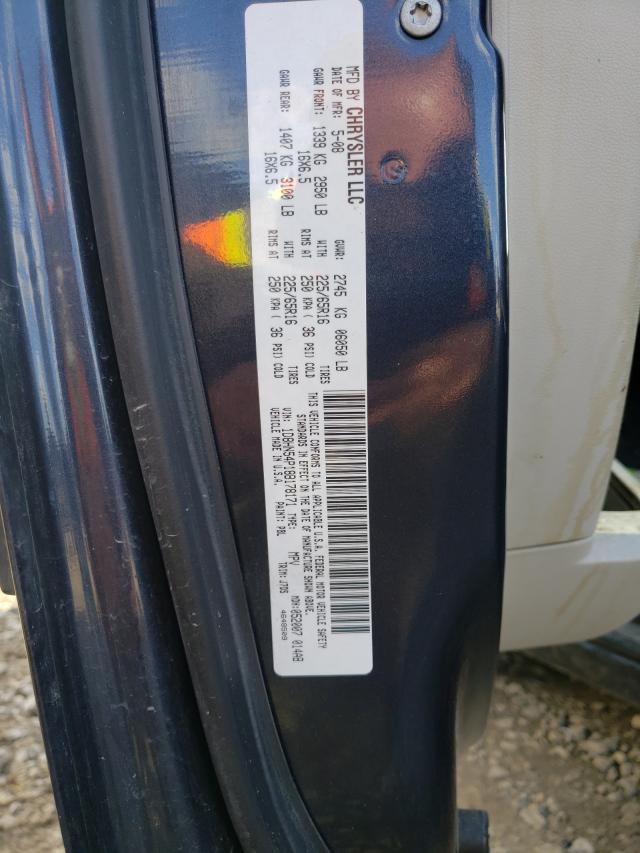 Photo 10 from auction – 2008 DODGE GRAND CARA with VIN 1D8HN54P18B178171
