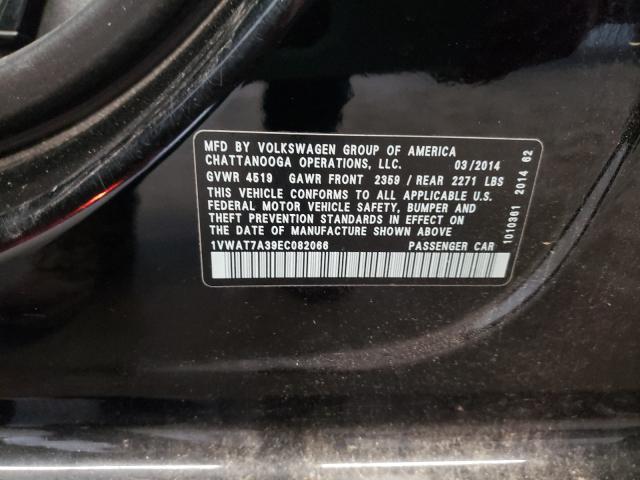 Photo 10 from auction – 2014 VOLKSWAGEN PASSAT S with VIN 1VWAT7A39EC082066