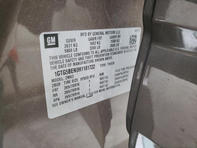 Photo 10 from auction – 2017 GMC CANYON with VIN 1GTG5BEN0H1181722